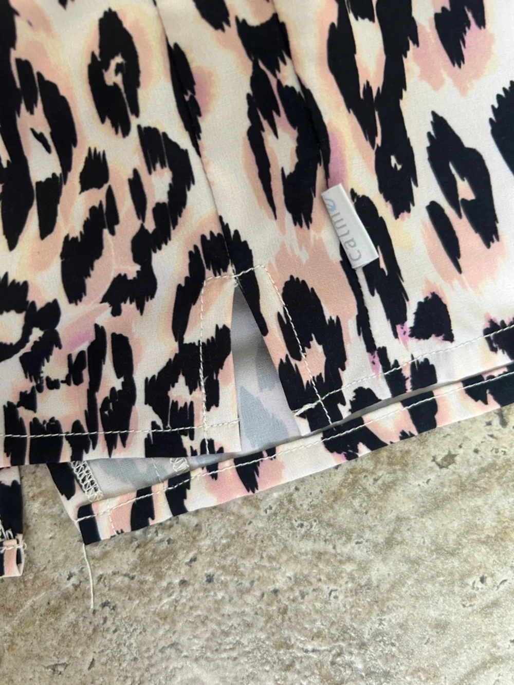 GUC Women's Johnny Was Calme Pink Black leopard underwear Athletic Shorts XL